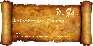 Weiszberger Zsuzsa névjegykártya