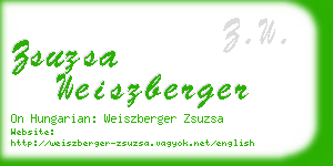 zsuzsa weiszberger business card